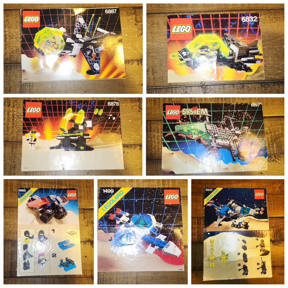 LEGO ** Manuals Only ** Vintage 80s and 90s assorted lot Space